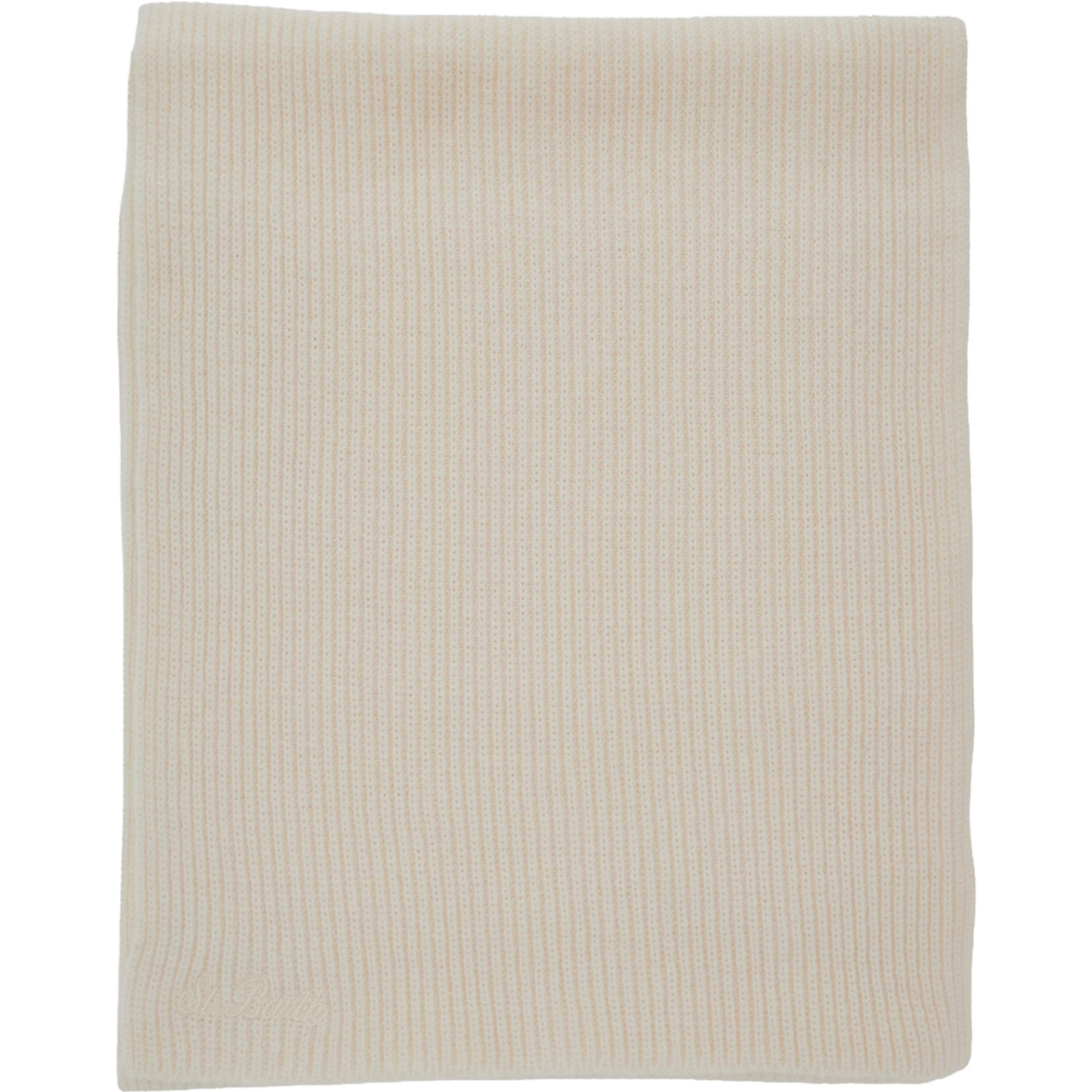 LINA WOOL Scarf with 100% wool and white color for unisex
