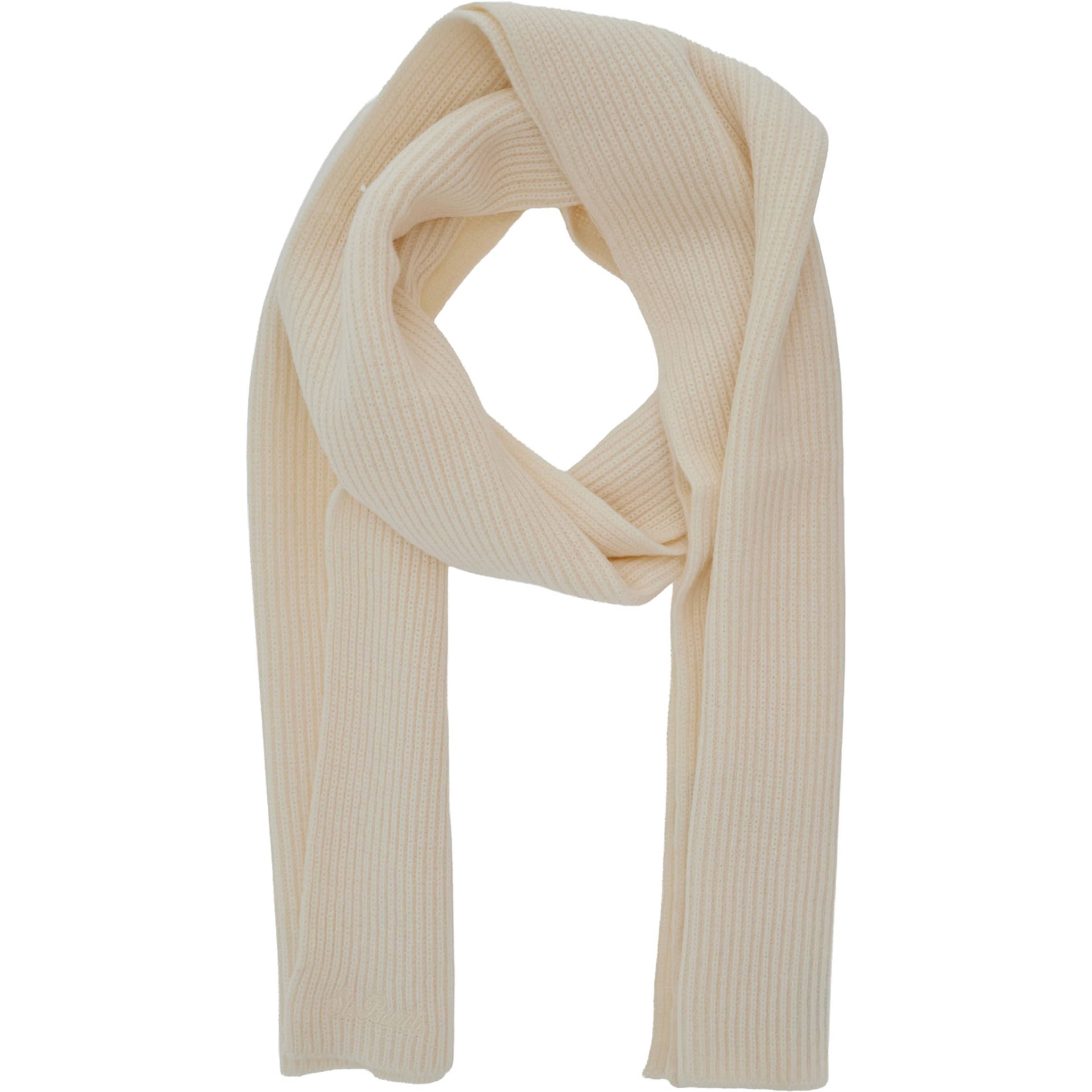 LINA WOOL Scarf with 100% wool and white color for unisex