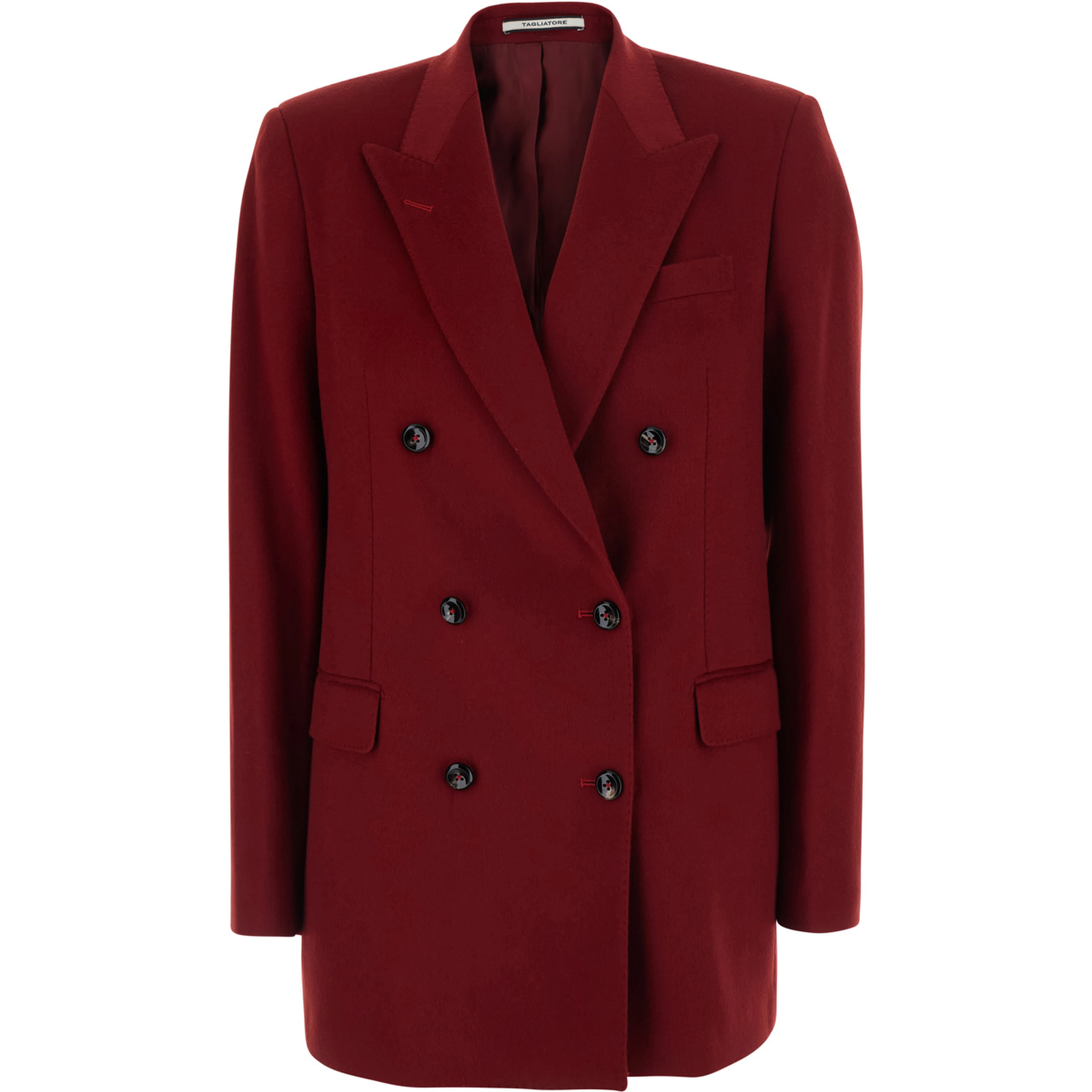Womens cashmere jacket in red for women