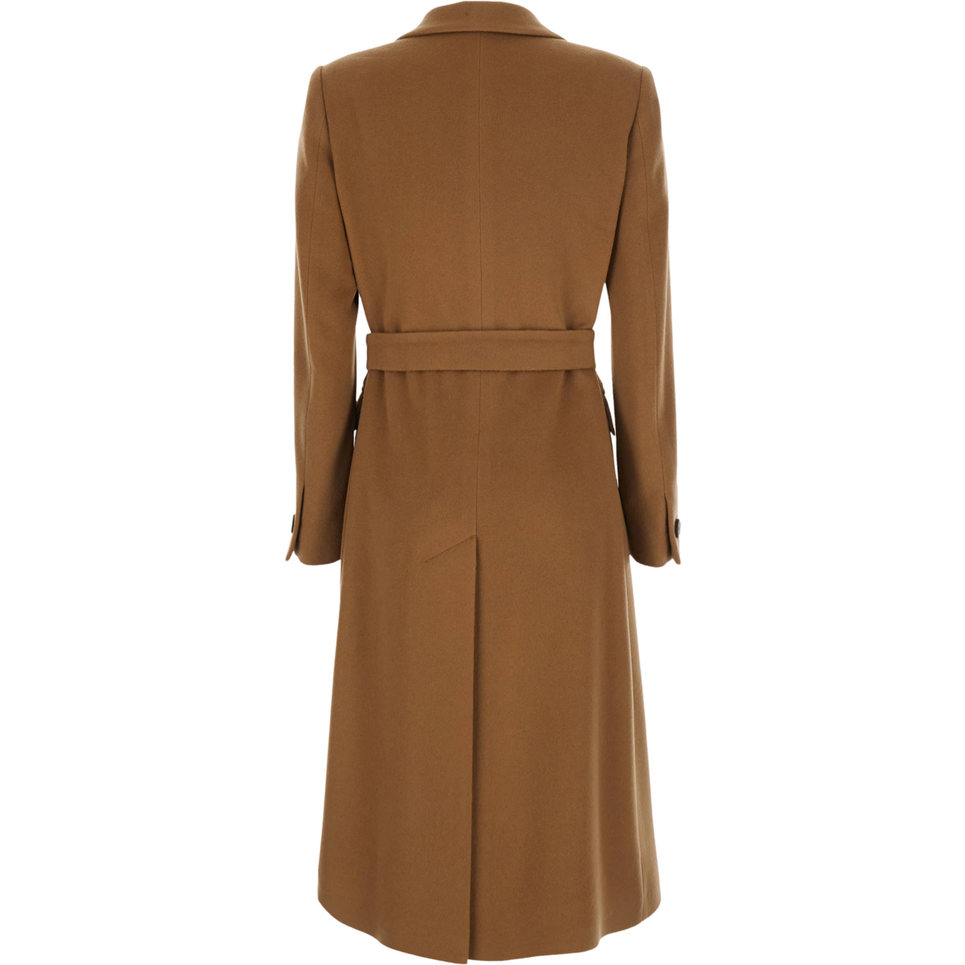 Beige fabric coat for women
