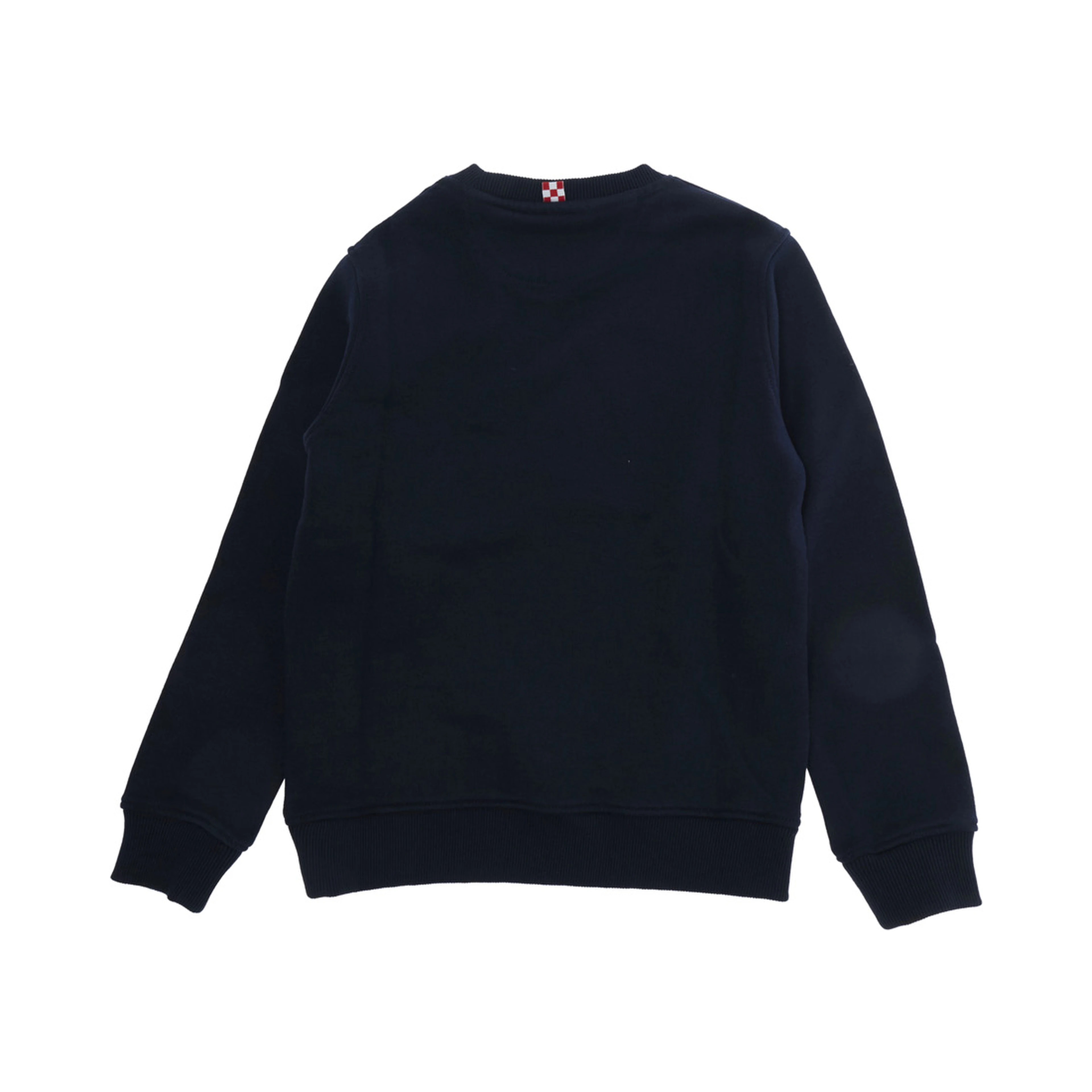 Crewneck sweatshirt with long sleeves in cotton and Tech Fabric black for Boy