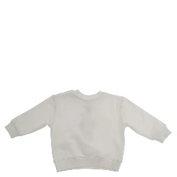 Crewneck Sweatshirt with Maxi Logo on the Front in Cotton Blend Baby
