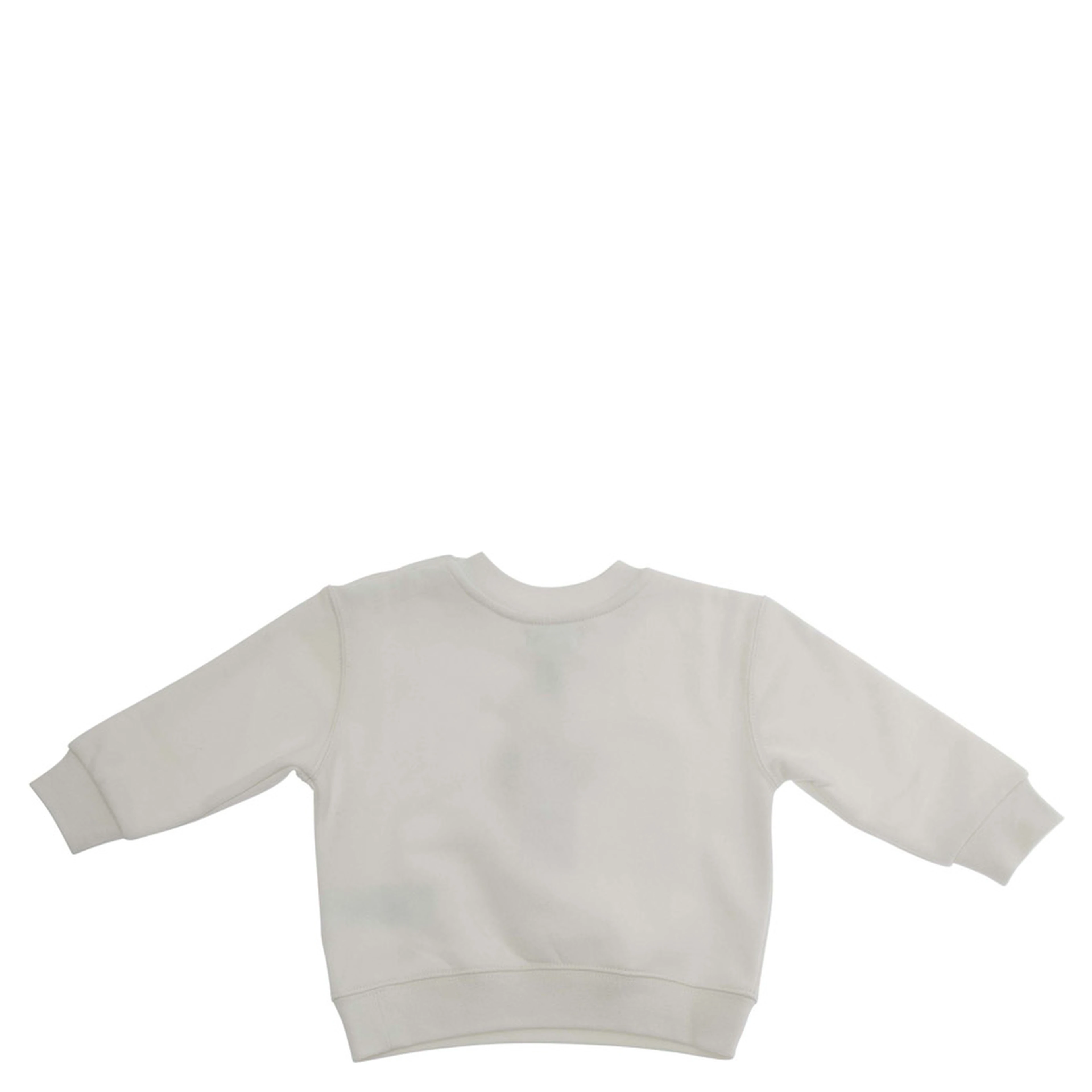Crewneck Sweatshirt with Maxi Logo on the Front in Cotton Blend Baby