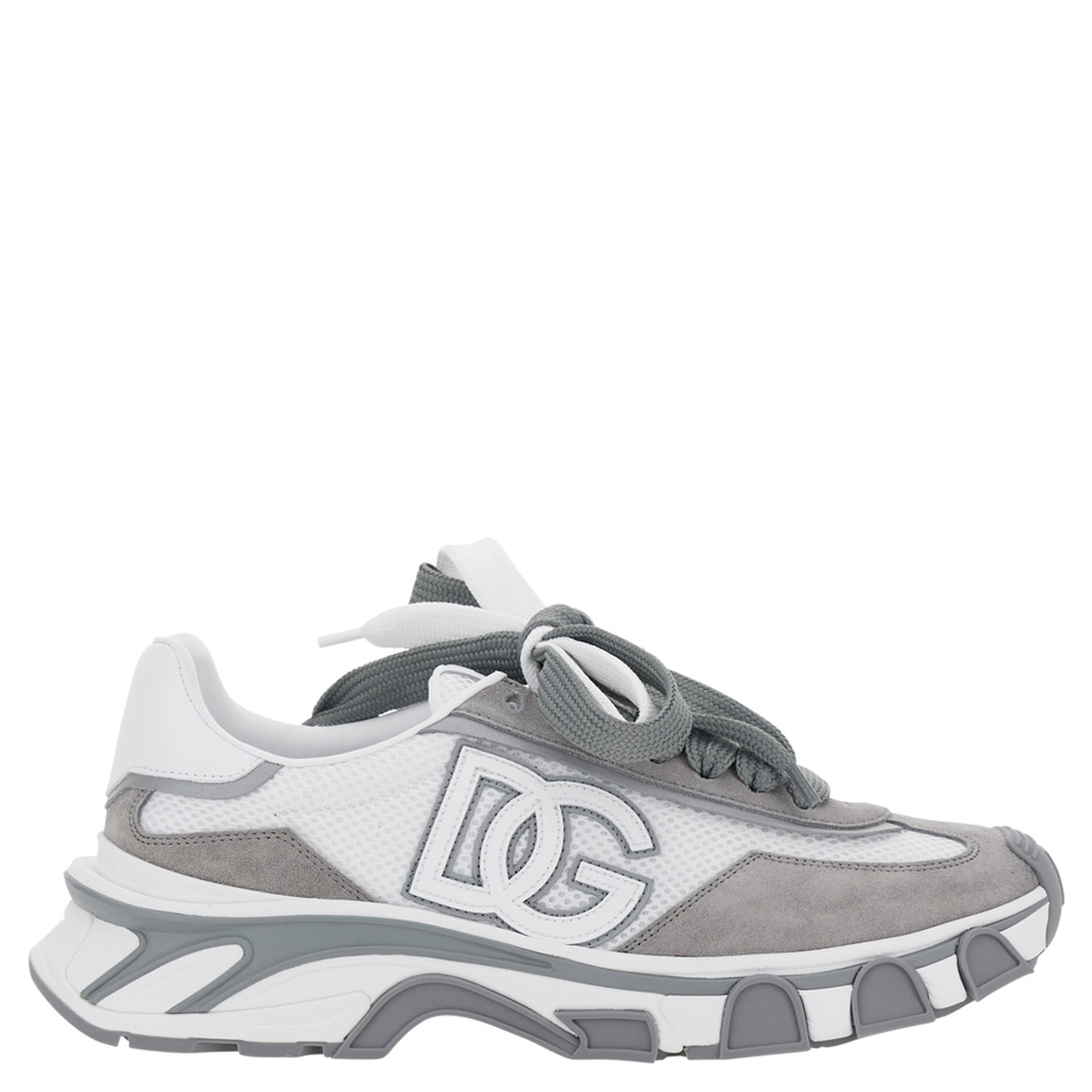 Coutryroad Gray Low Top Sneakers Patch Logo on the Tongue and Maxi Logo on the Side in Leather for Men