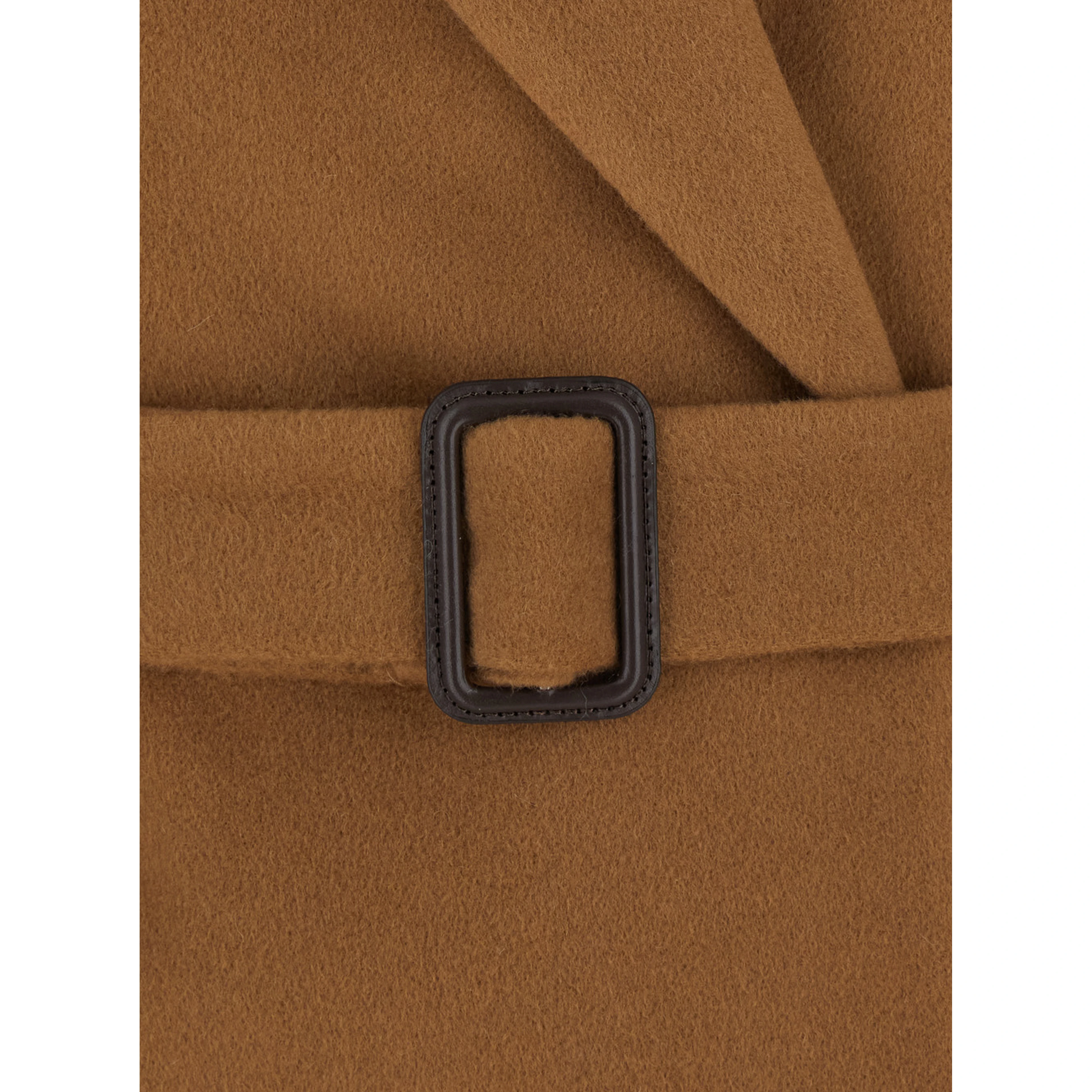 Beige fabric coat for women