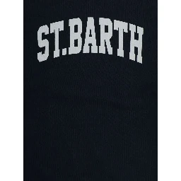 Crewneck sweatshirt with long sleeves in cotton and Tech Fabric black for Boy
