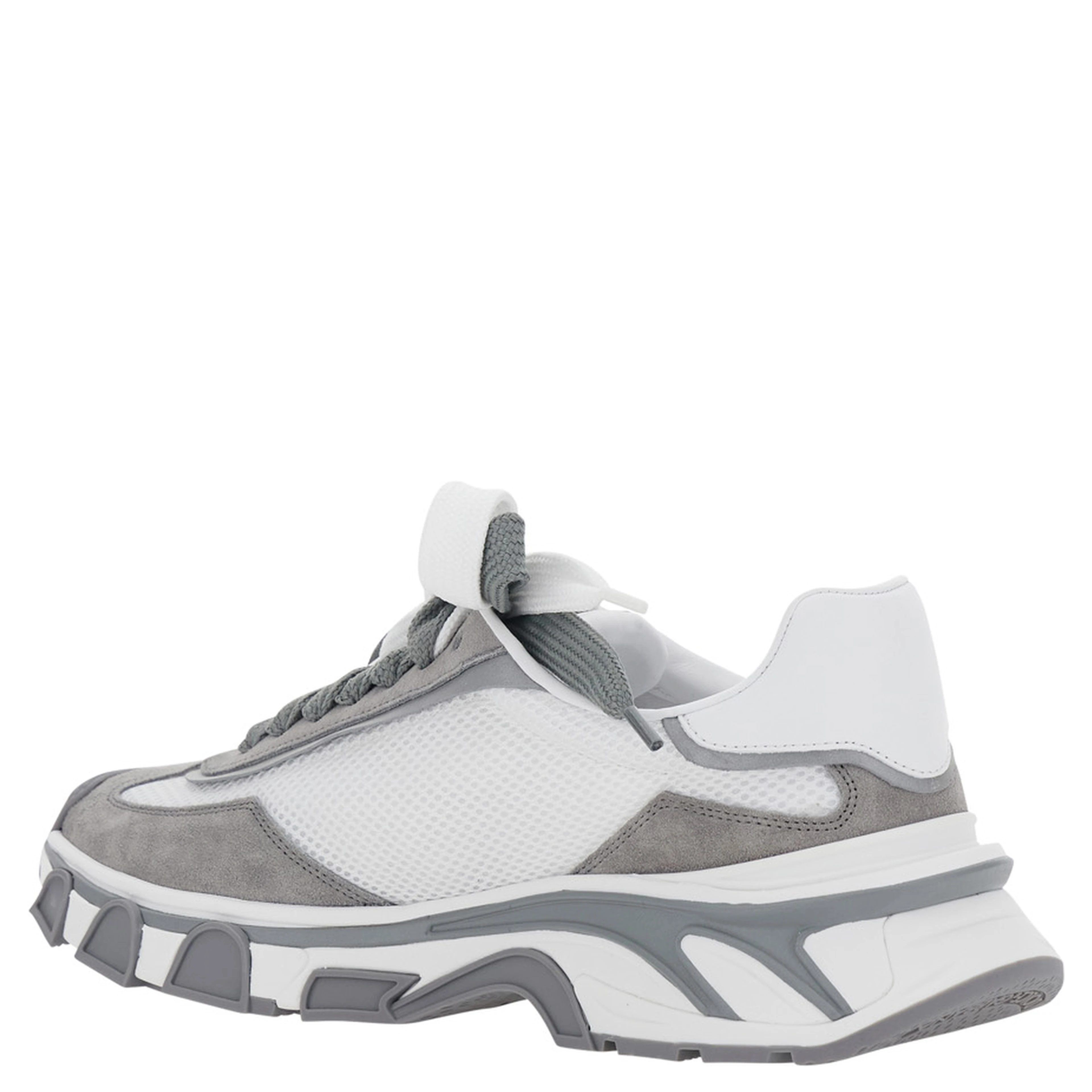 Coutryroad Gray Low Top Sneakers Patch Logo on the Tongue and Maxi Logo on the Side in Leather for Men