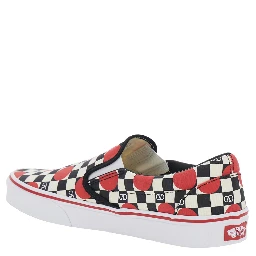 Multicolor Low Top Sneaker with Check Motif and All-Over VLogo Print in Cotton Man