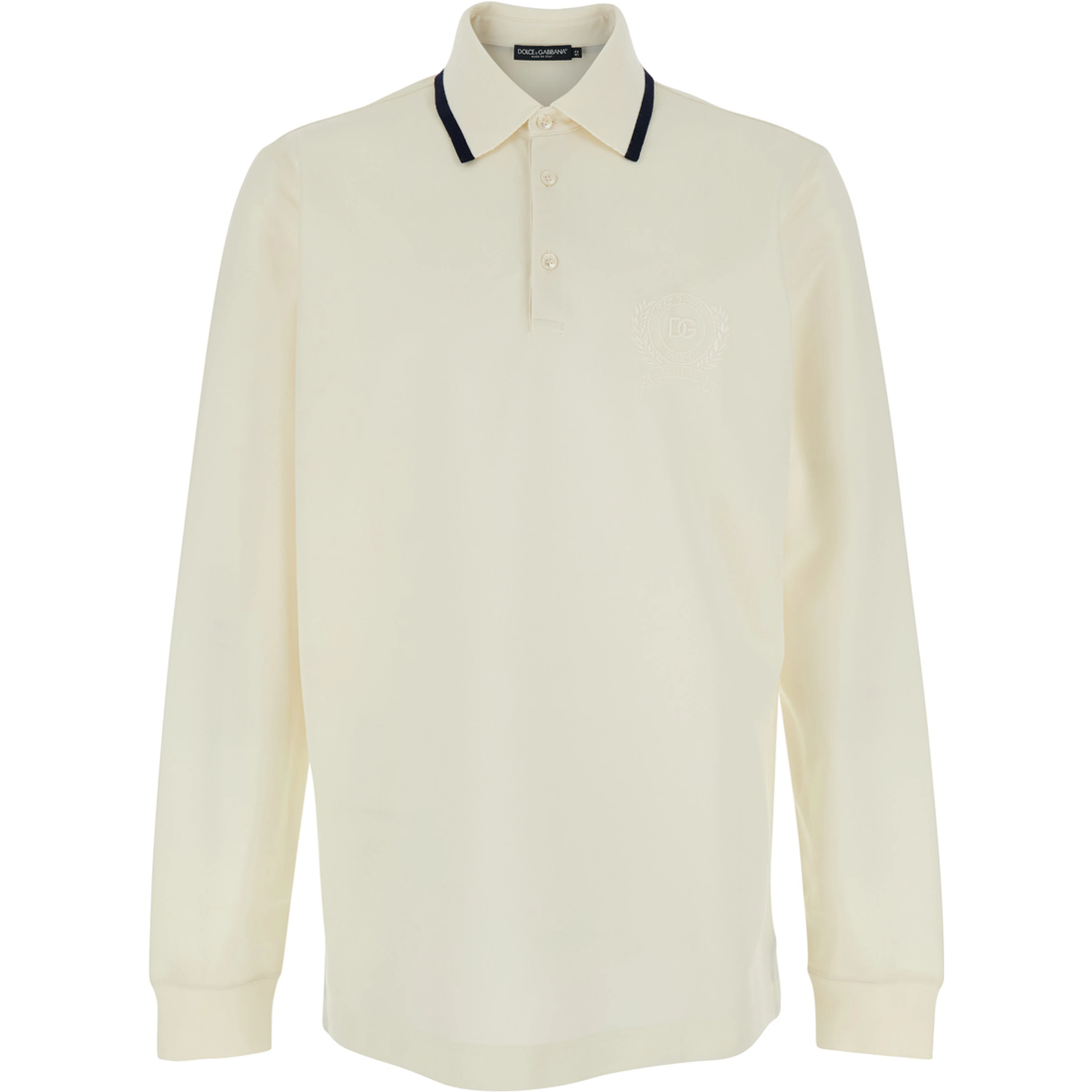 White T-shirt ML PIQUET with classic collar and long sleeves in Tech Fabric men