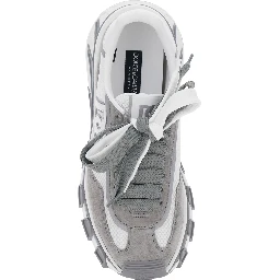 Coutryroad Gray Low Top Sneakers Patch Logo on the Tongue and Maxi Logo on the Side in Leather for Men