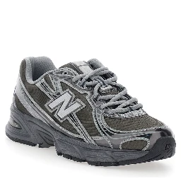 740 Grey Sneakers with Metallic Details and logo patch on the side in tech fabric unisex