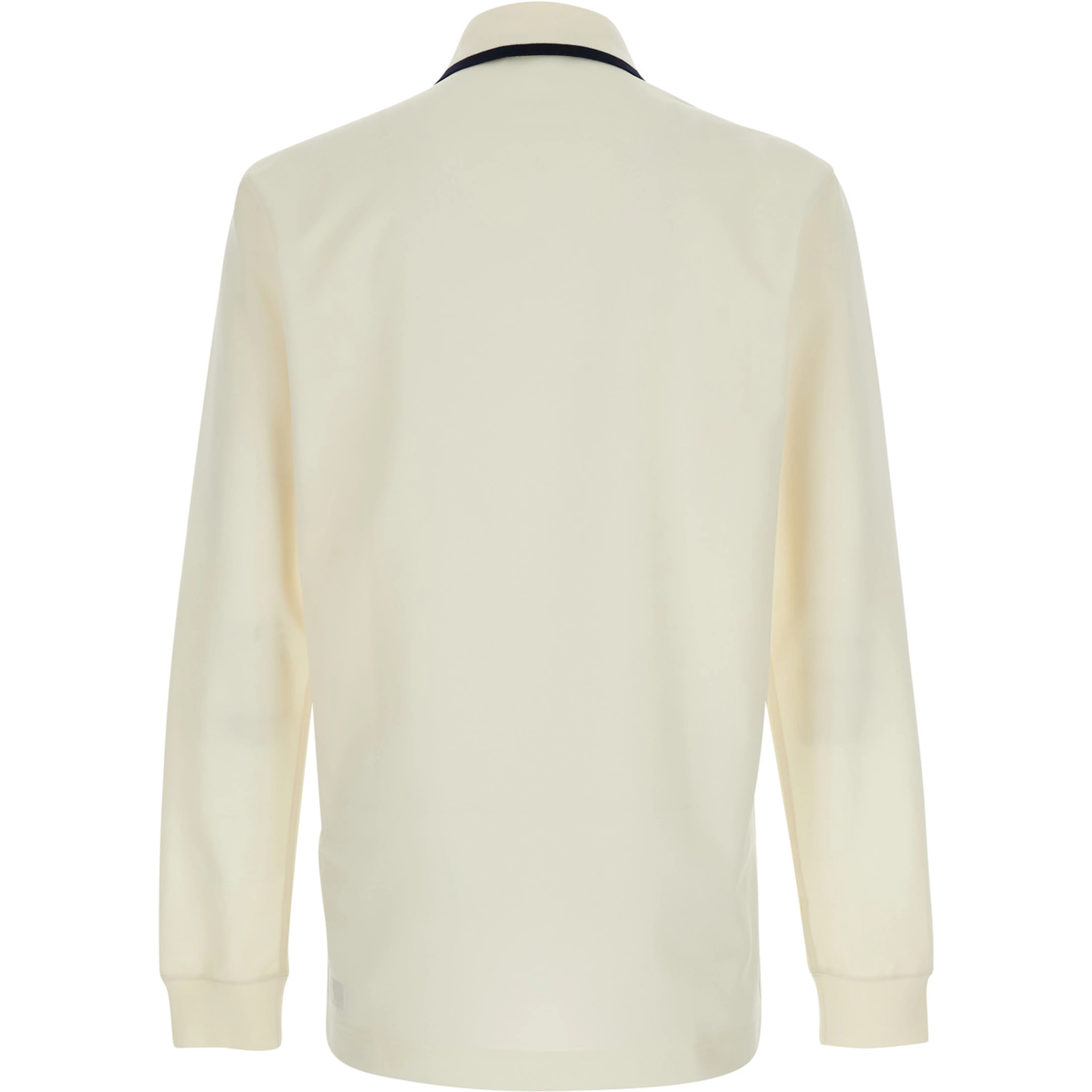 White T-shirt ML PIQUET with classic collar and long sleeves in Tech Fabric men