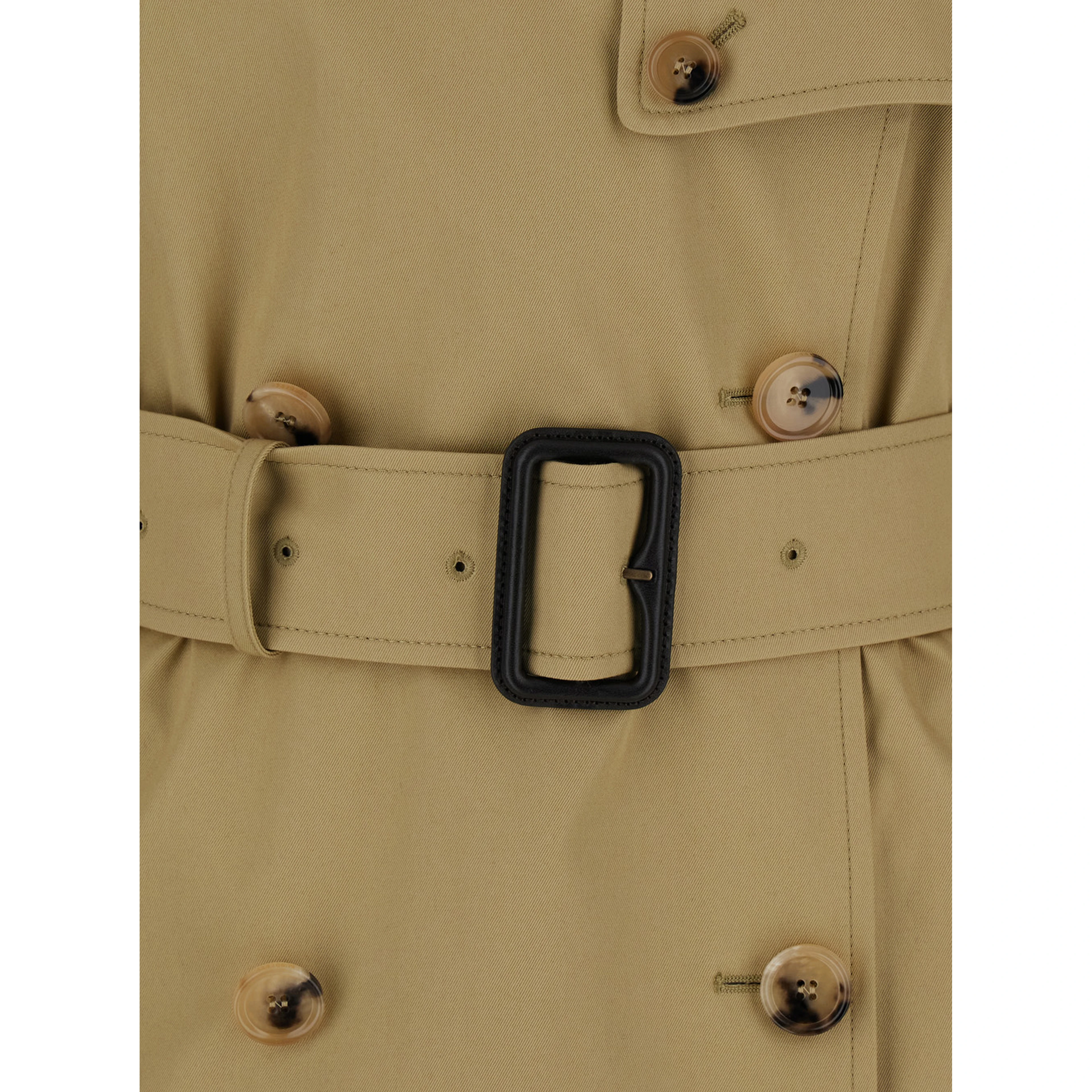 Bellemont Beige Cape with Classic Collar and Front Belt in  Cotton for Women