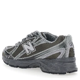 740 Grey Sneakers with Metallic Details and logo patch on the side in tech fabric unisex
