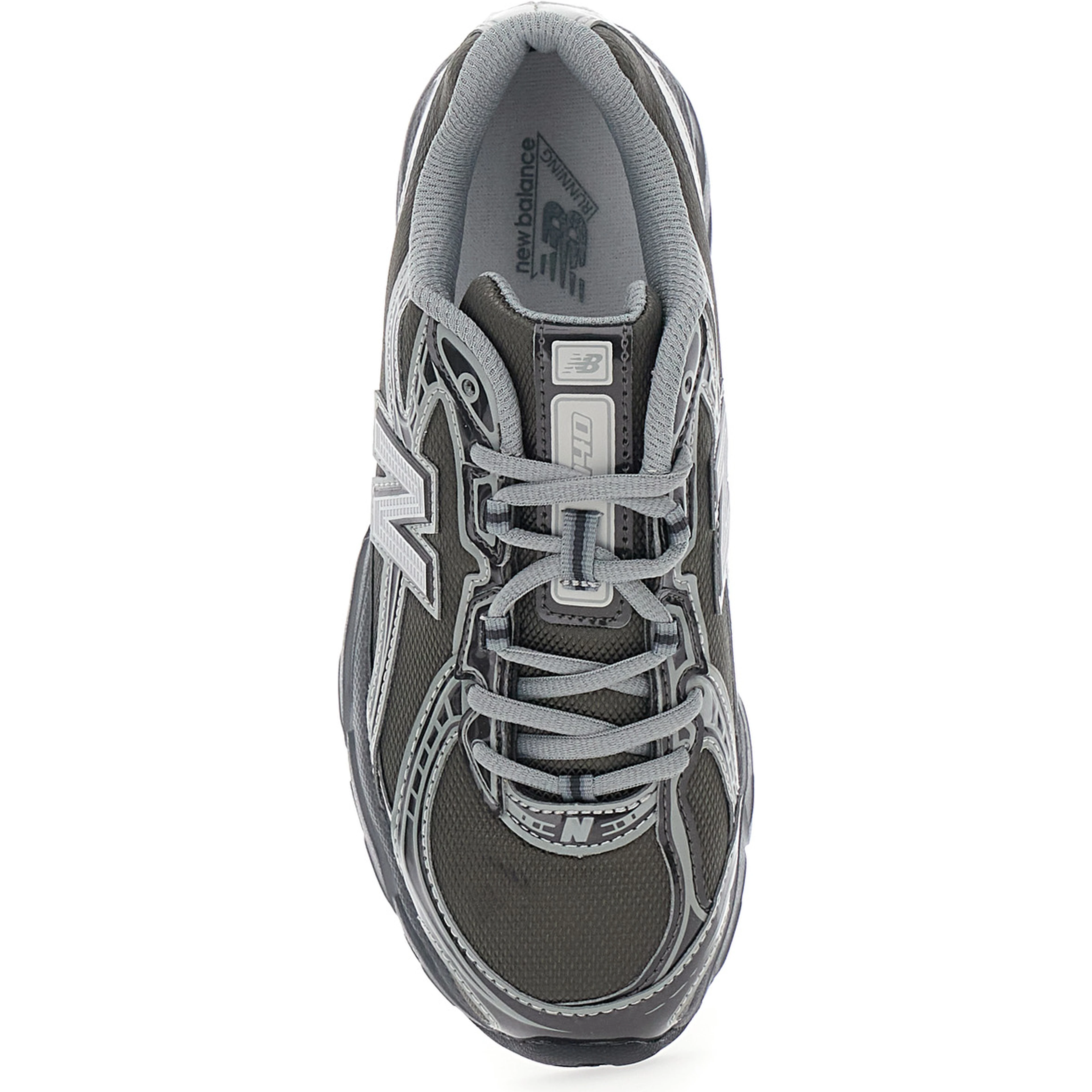 740 Grey Sneakers with Metallic Details and logo patch on the side in tech fabric unisex