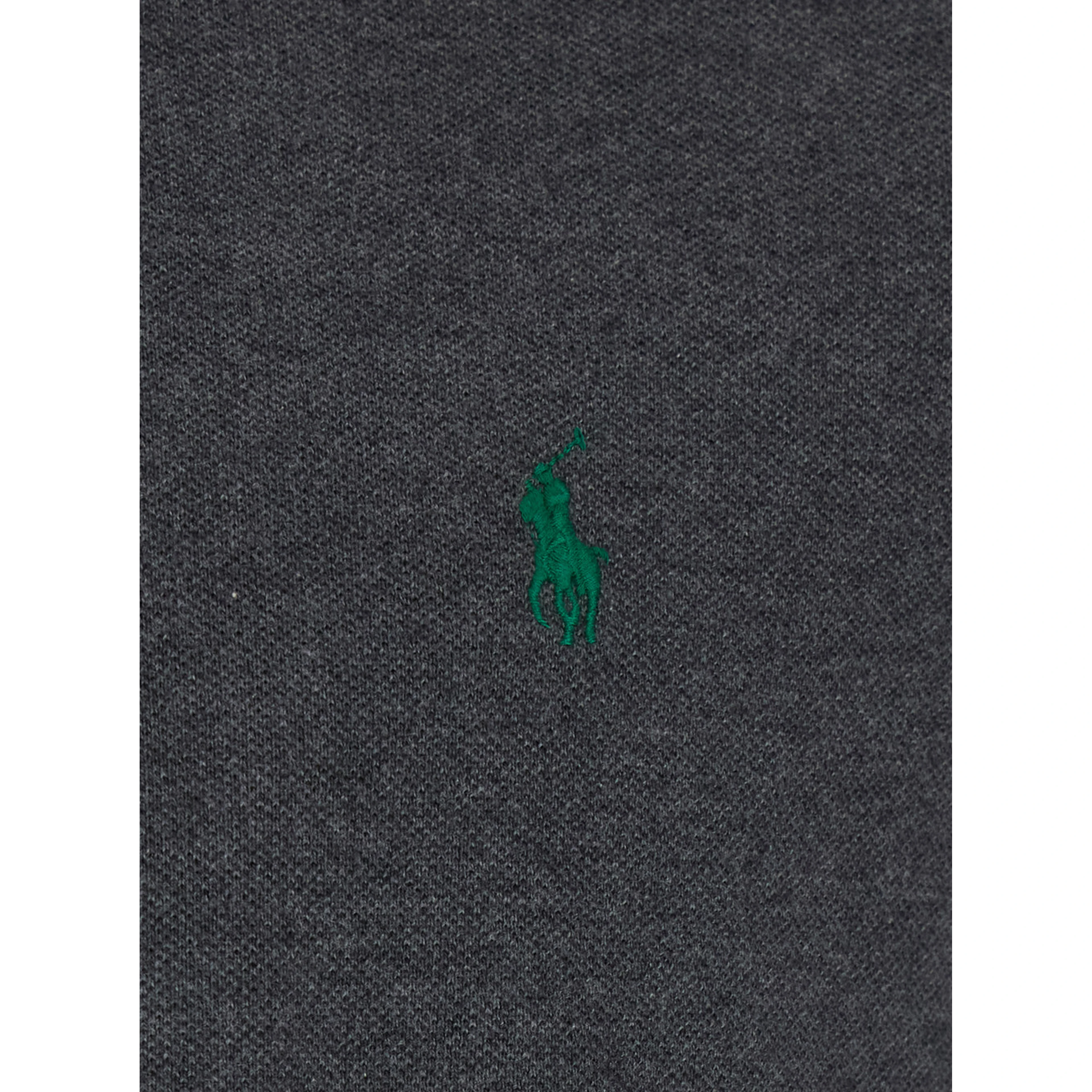 Grey Polo Shirt with Classic Collar and Pony Embroidery on the Front in Cotton for Men