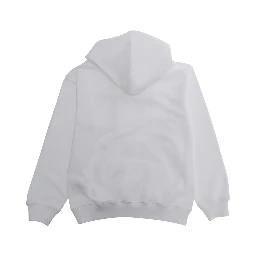 White Hoodie BIG BOOKISH SPLAT INK HOODIE with Hood and Front Print Logo in Cotton Women
