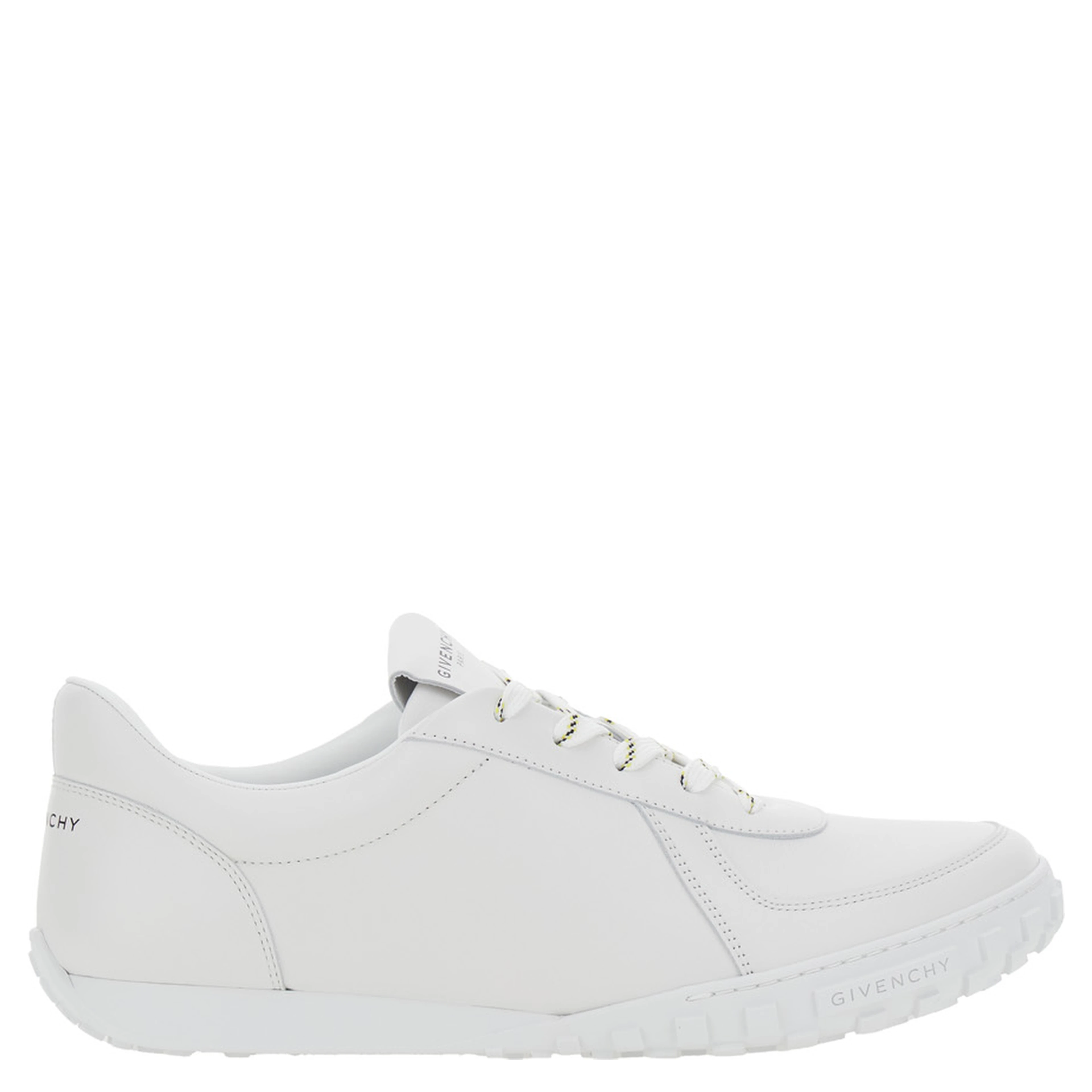 Glide white Sneaker with logo lettering on the tongue and heel in leather for men