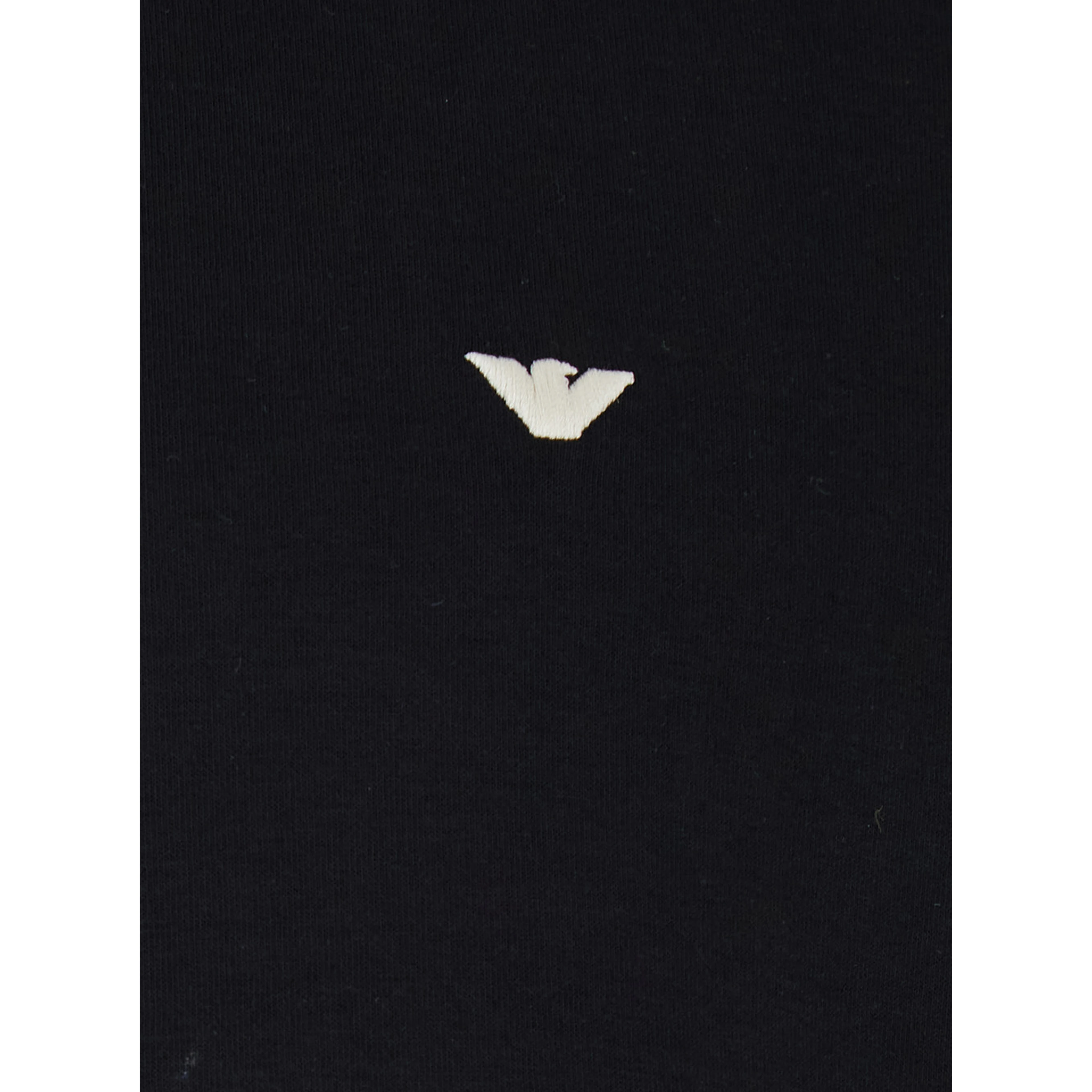 High Neck Sweatshirt with Logo Embroidery on the Front and Zip Closure on the Front in Black Cotton Blend for Men