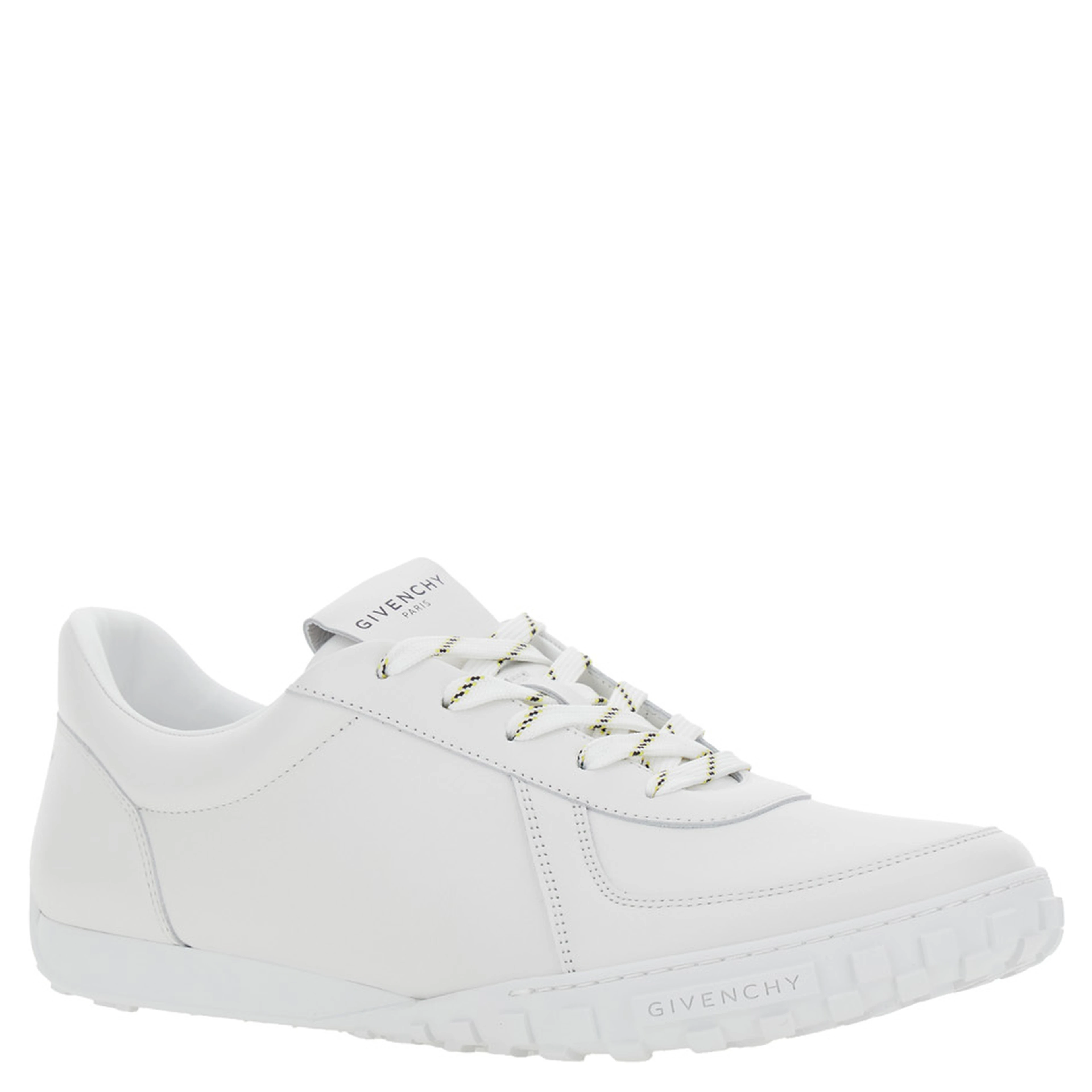 Glide white Sneaker with logo lettering on the tongue and heel in leather for men