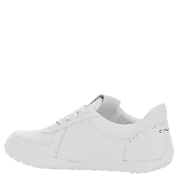 Glide white Sneaker with logo lettering on the tongue and heel in leather for men