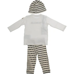 Three-Piece Set Moncler with Hat, Sweatshirt and Cotton Pants Multicolor Baby