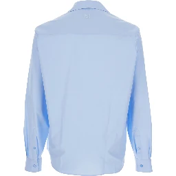 Light Blue Shirt with Classic Collar in Cotton for Men