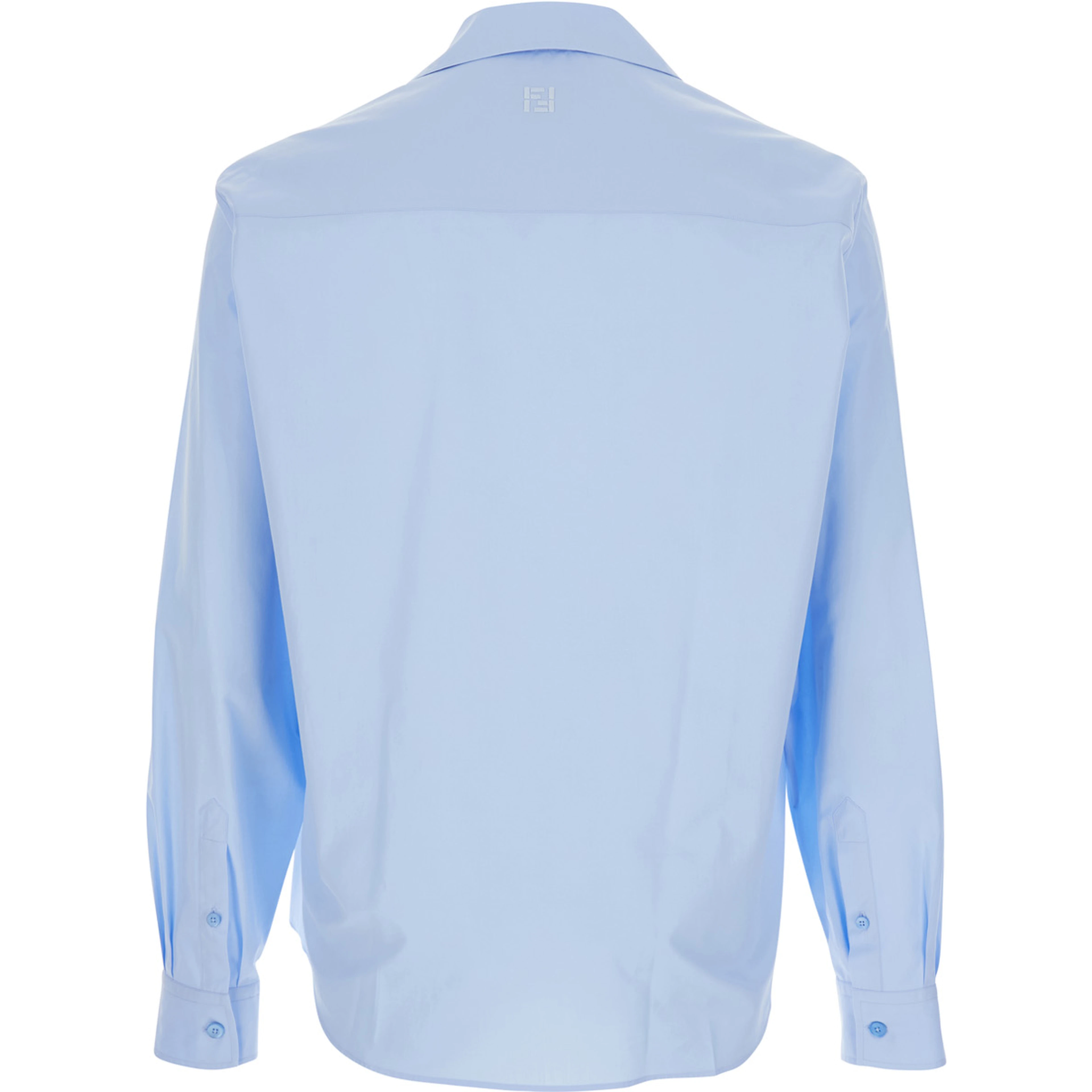 Light Blue Shirt with Classic Collar in Cotton for Men