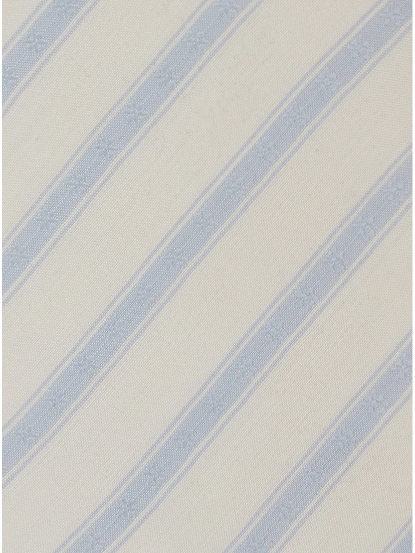 Beige Tie with all-over diagonal stripe motif in silk for men