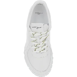 Glide white Sneaker with logo lettering on the tongue and heel in leather for men