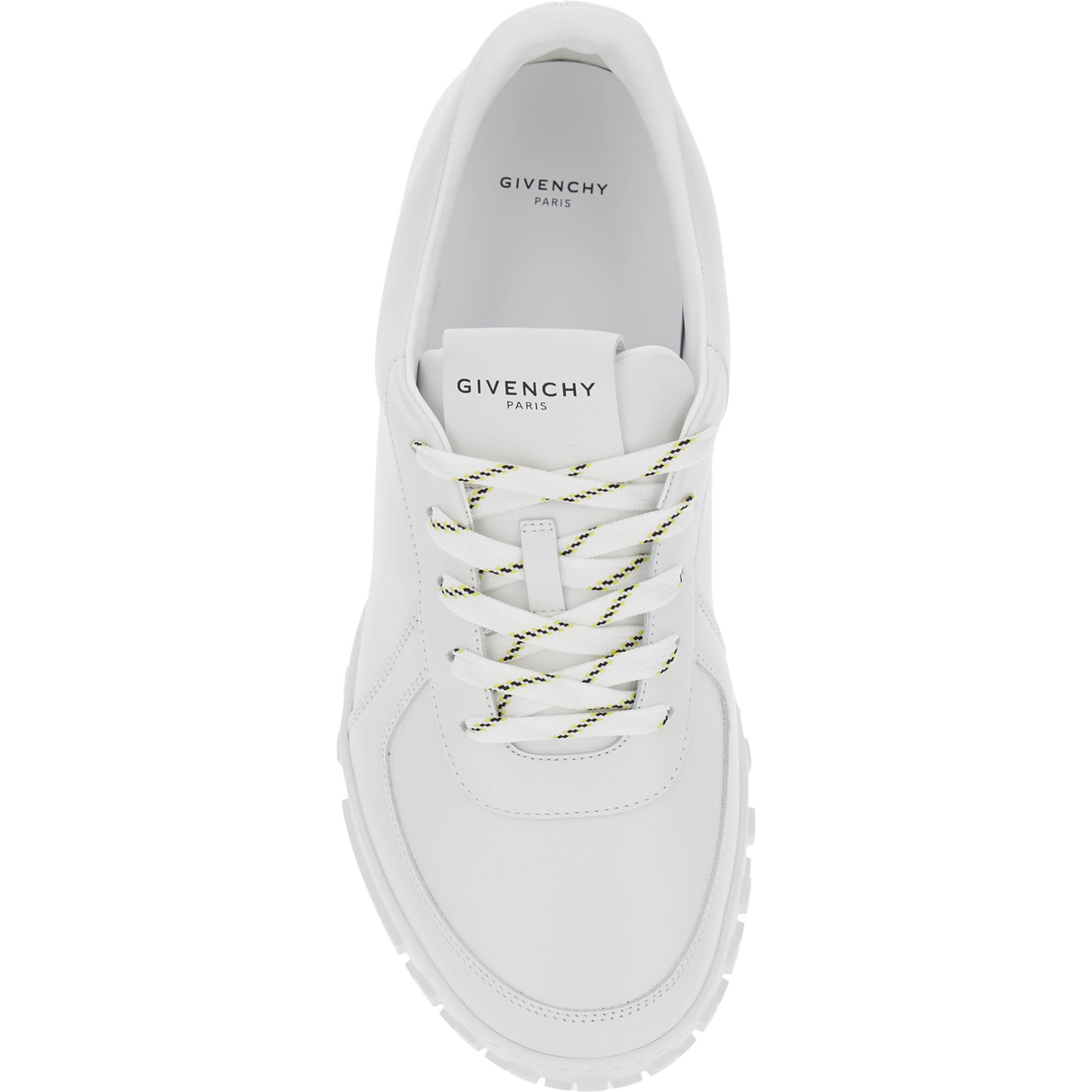 Glide white Sneaker with logo lettering on the tongue and heel in leather for men