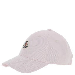 Womens Pink Cotton Cap Baseball Hat with Front Logo Patch