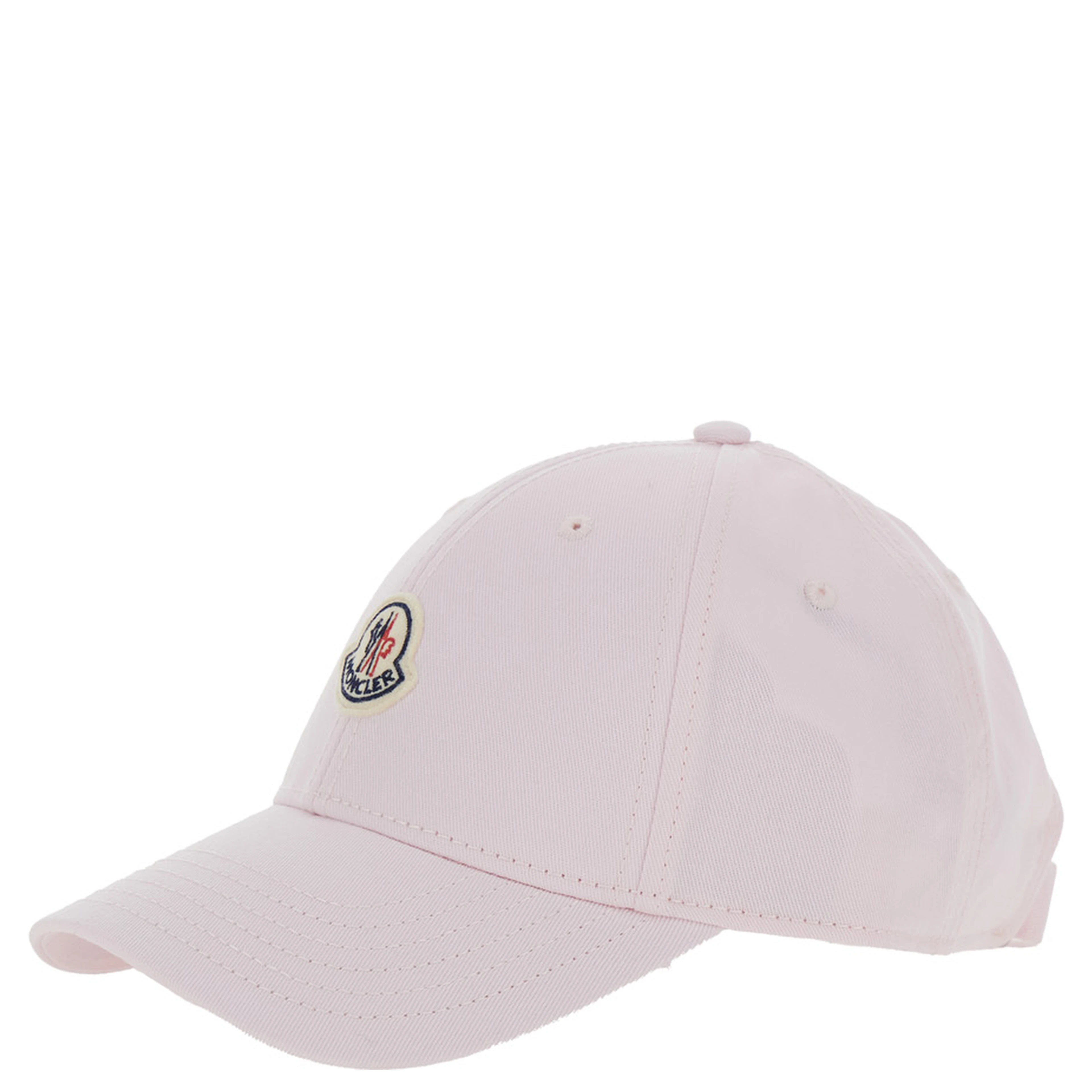 Womens Pink Cotton Cap Baseball Hat with Front Logo Patch