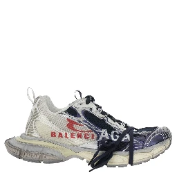 3XL Multicolor Low Top Sneakers with Logo Lettering on the Side in Tech Fabric Man