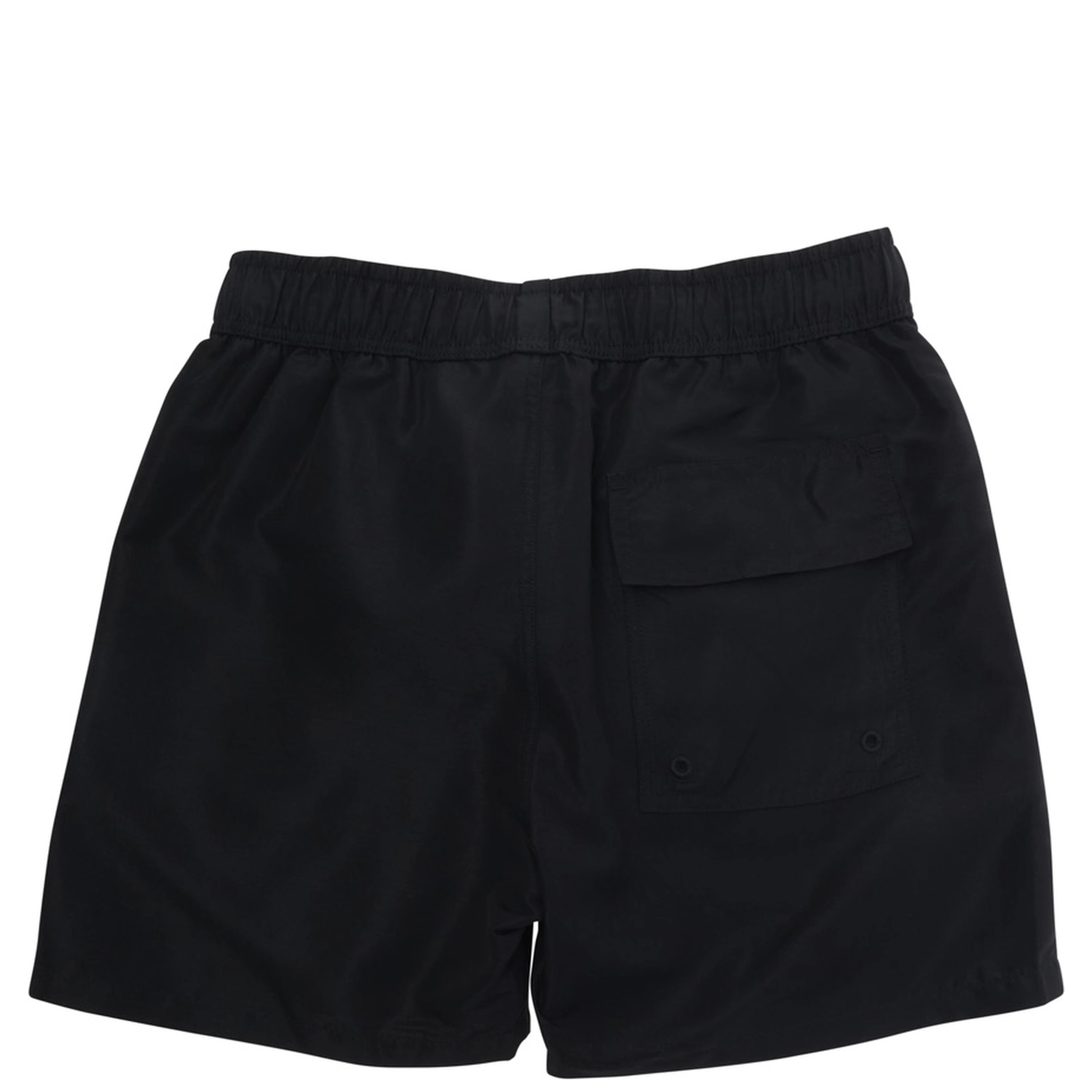 Black SURFER Shorts with Elastic Waist in Polyester for Kids