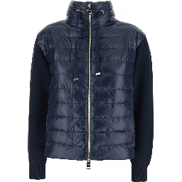 BIMATERIAL COTTON NYLON JACKET