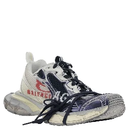 3XL Multicolor Low Top Sneakers with Logo Lettering on the Side in Tech Fabric Man