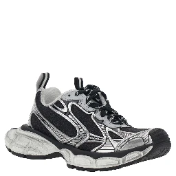 Sneakers 3XL with Logo on the Toe in Metallic Tech Fabric Mix for Women