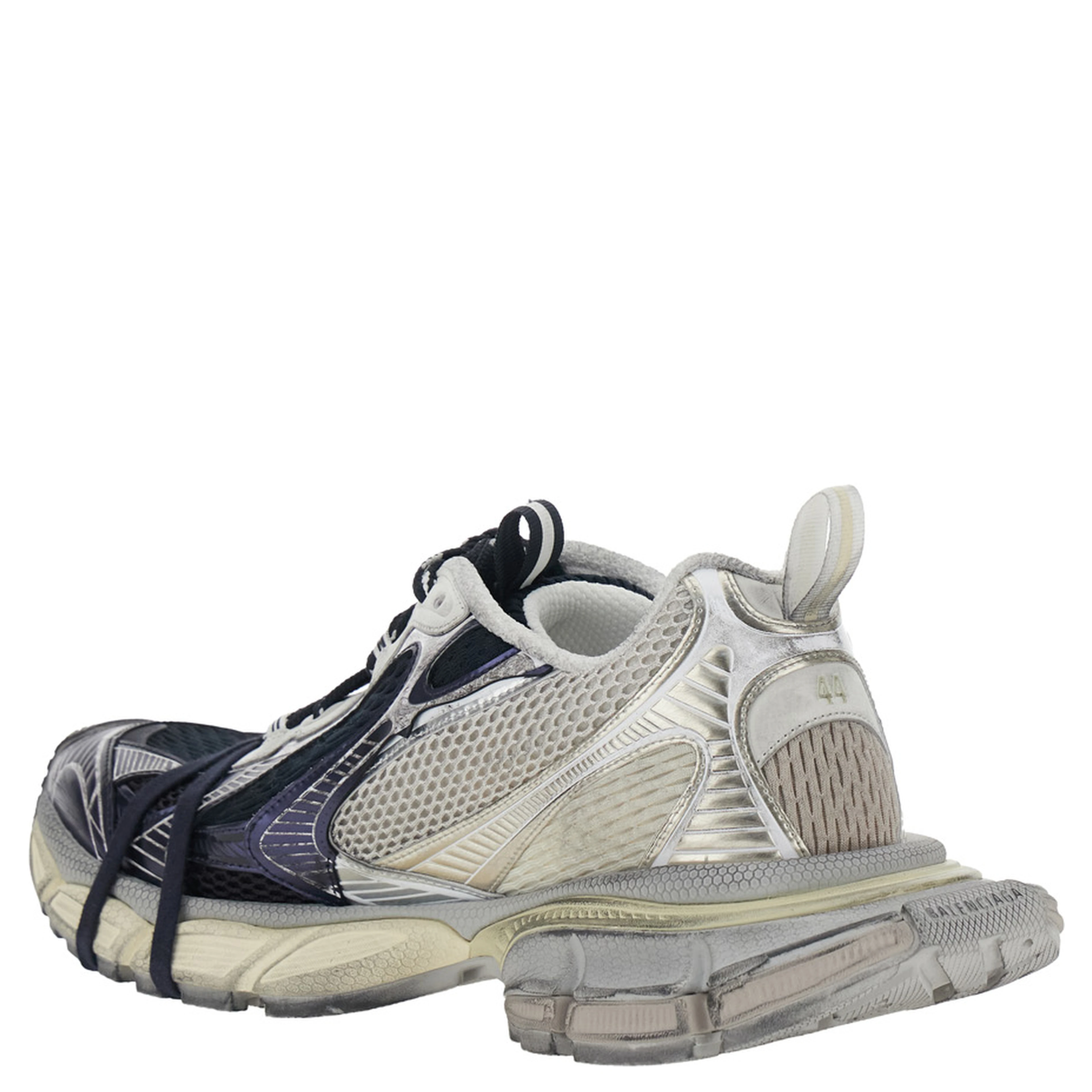 3XL Multicolor Low Top Sneakers with Logo Lettering on the Side in Tech Fabric Man