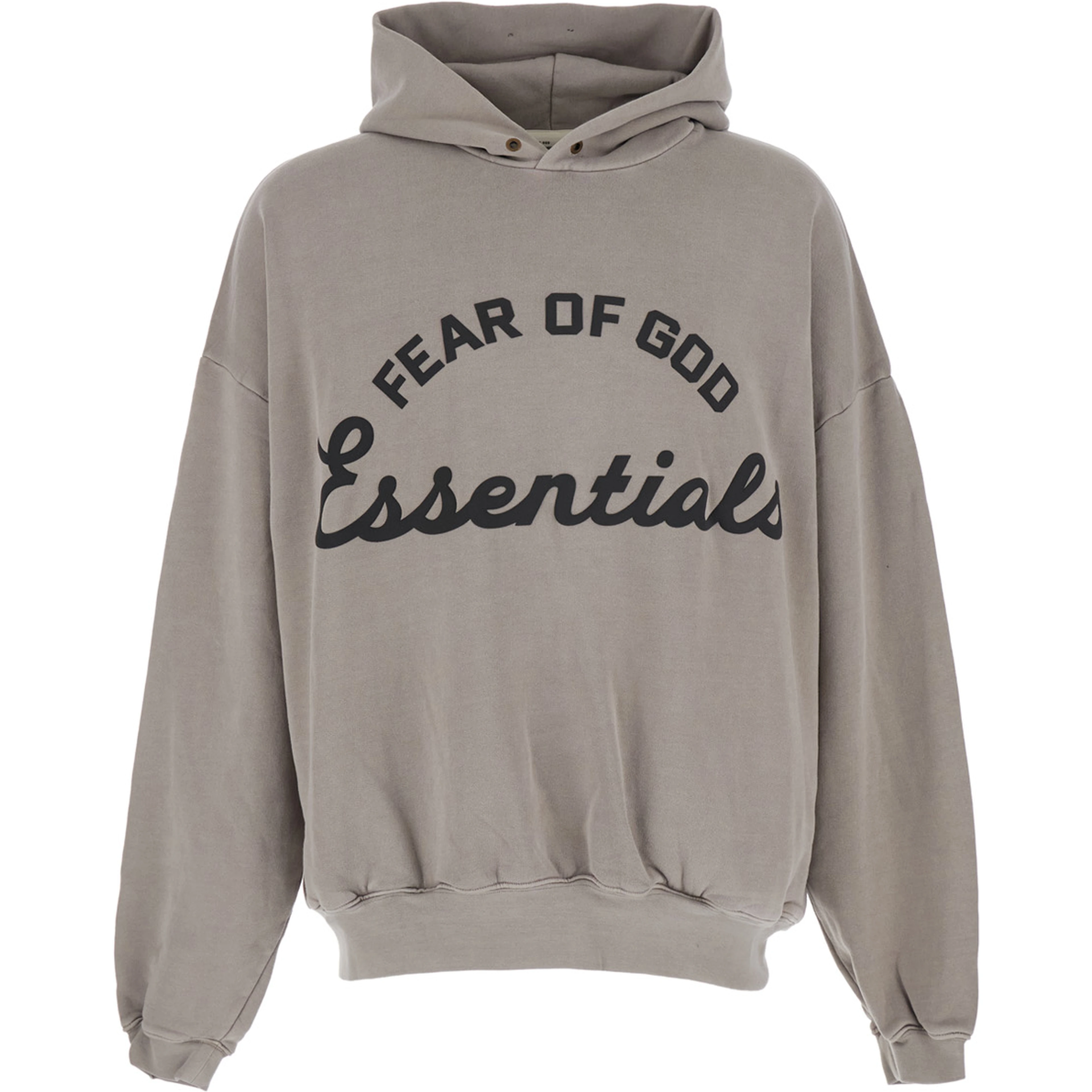 Gray TRAINING 90S HOODIE ESSENTIALS Hoodie with Fixed Hood and Kangaroo Pocket