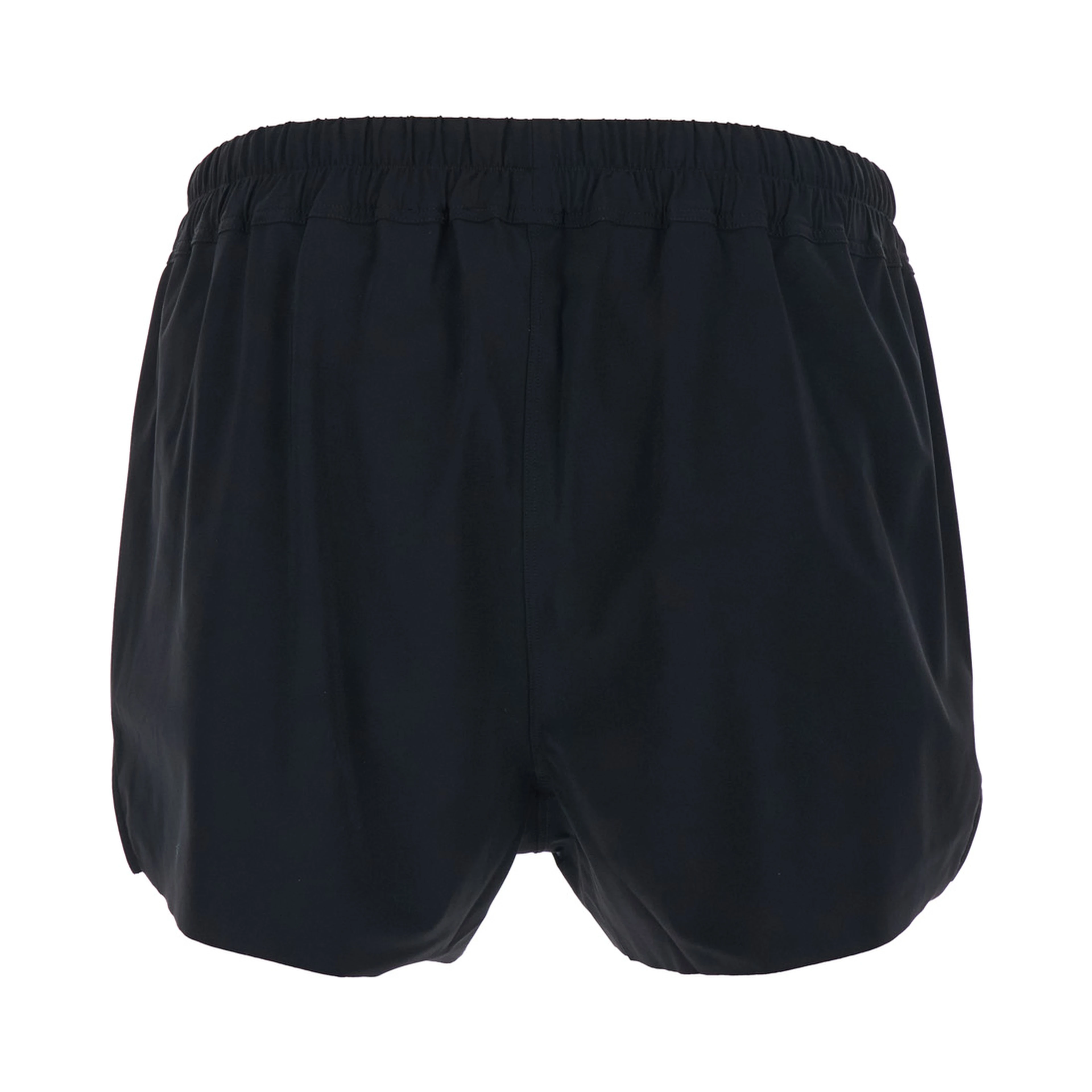 One-Piece Swimsuit with Elastic Waist and Drawstring in Black Tech Fabric for Men