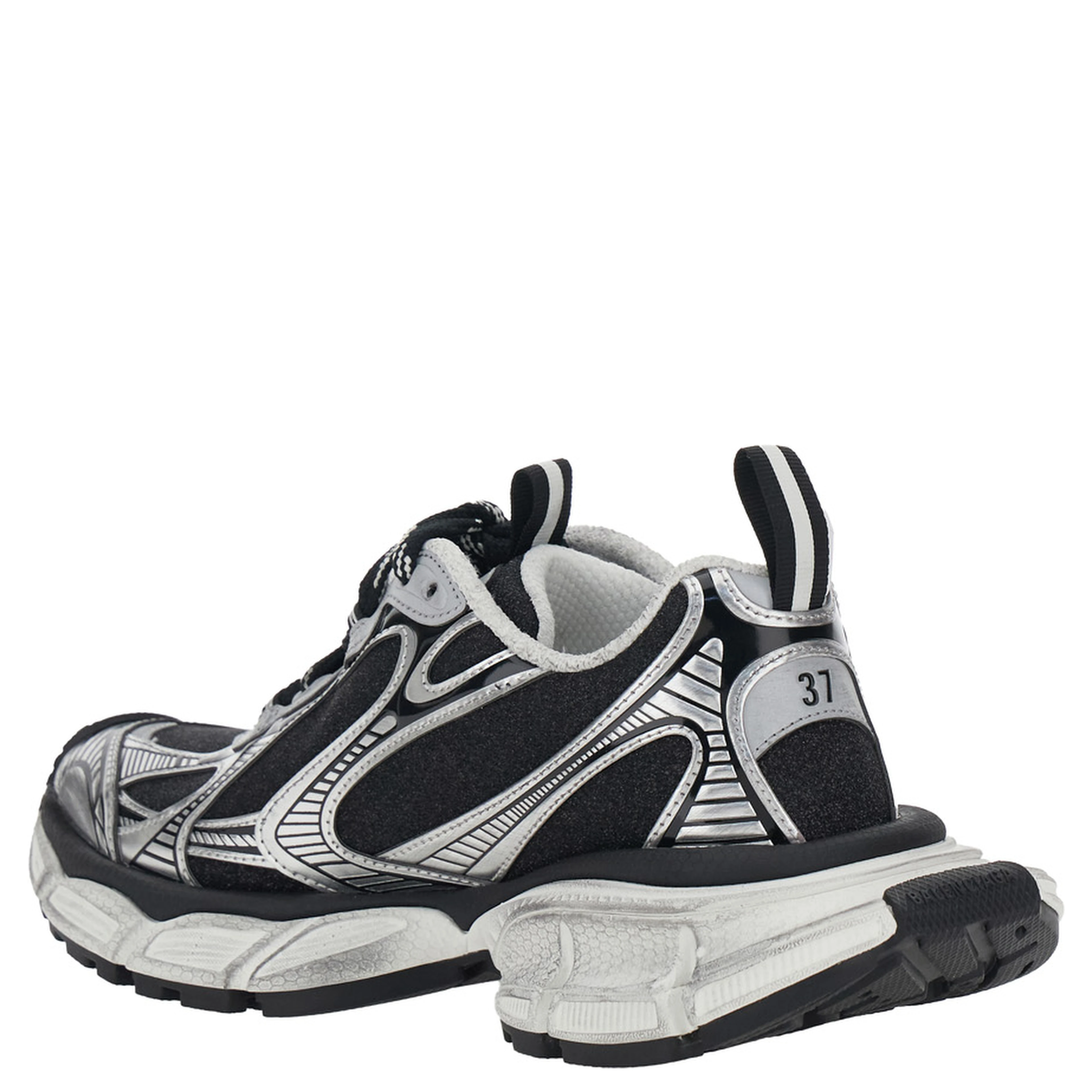 Sneakers 3XL with Logo on the Toe in Metallic Tech Fabric Mix for Women