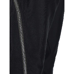 Mens Bolan Banana Black Stretch Cotton Pants with Zip Details