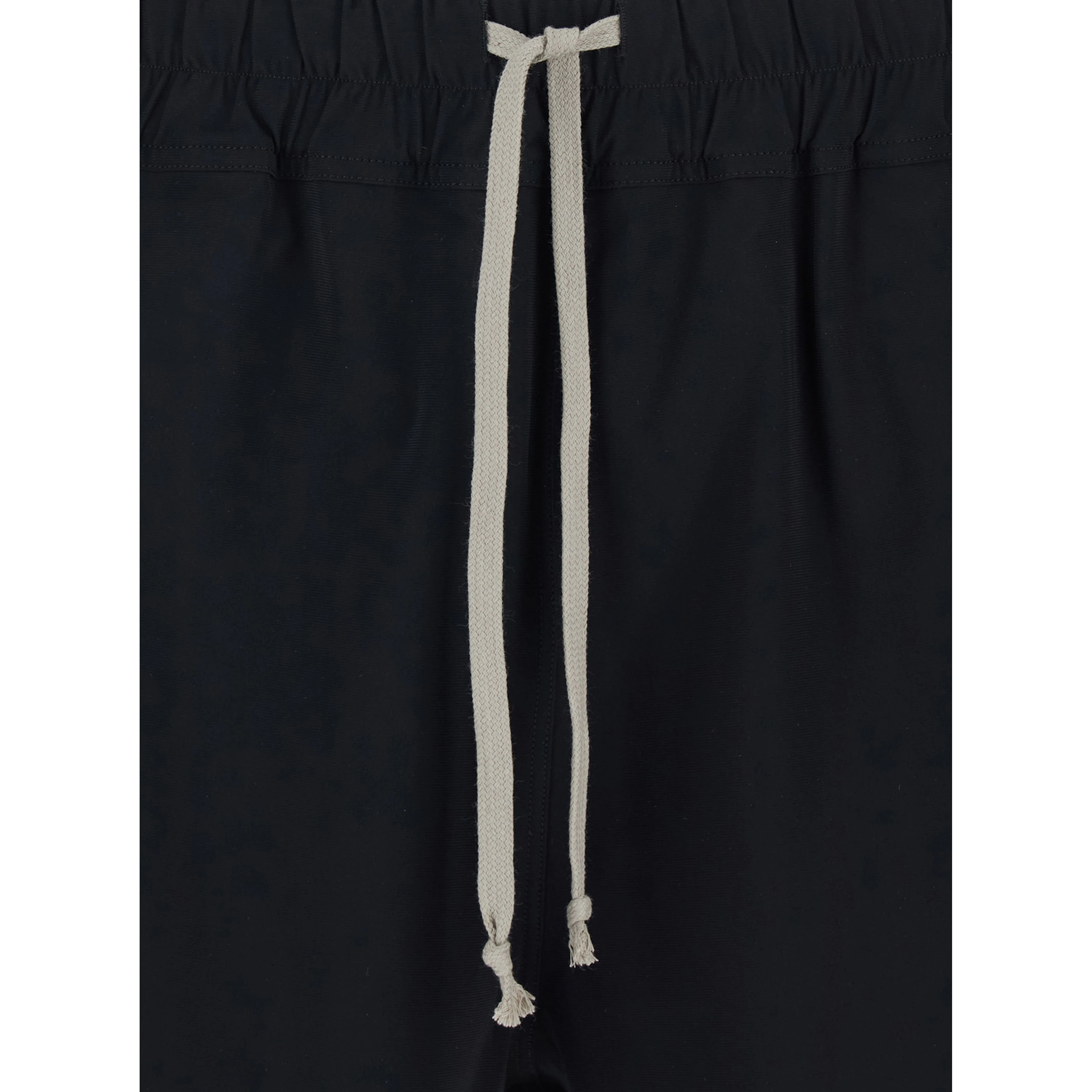 One-Piece Swimsuit with Elastic Waist and Drawstring in Black Tech Fabric for Men