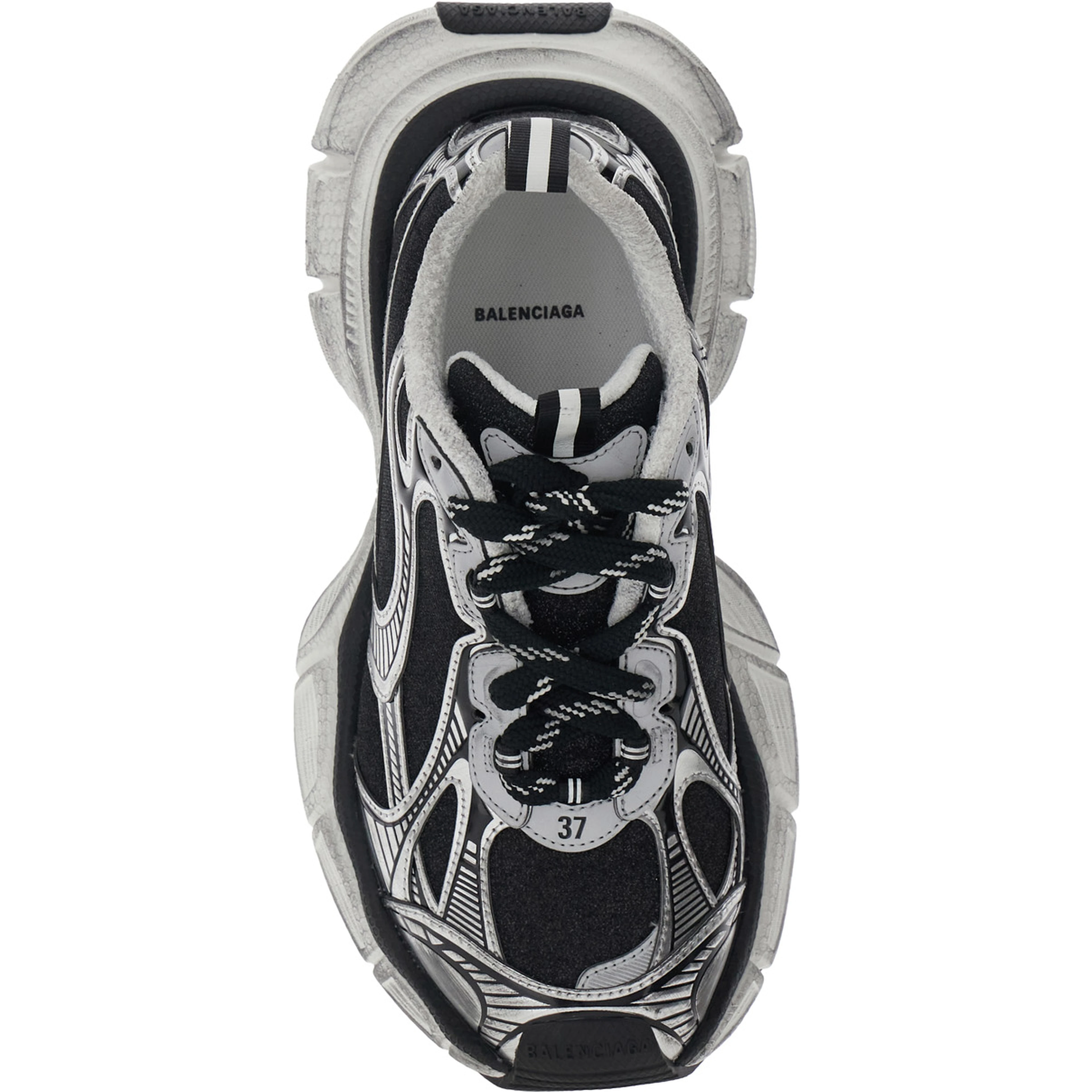 Sneakers 3XL with Logo on the Toe in Metallic Tech Fabric Mix for Women
