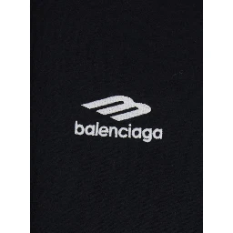 black zip-up sweatshirt with logo on the front in cotton man