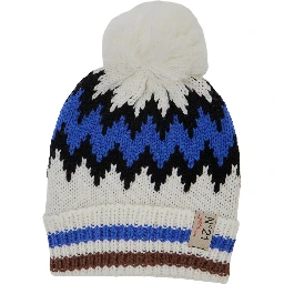 Multicolored Hat with Patch and Wool and Acrylic for Boy