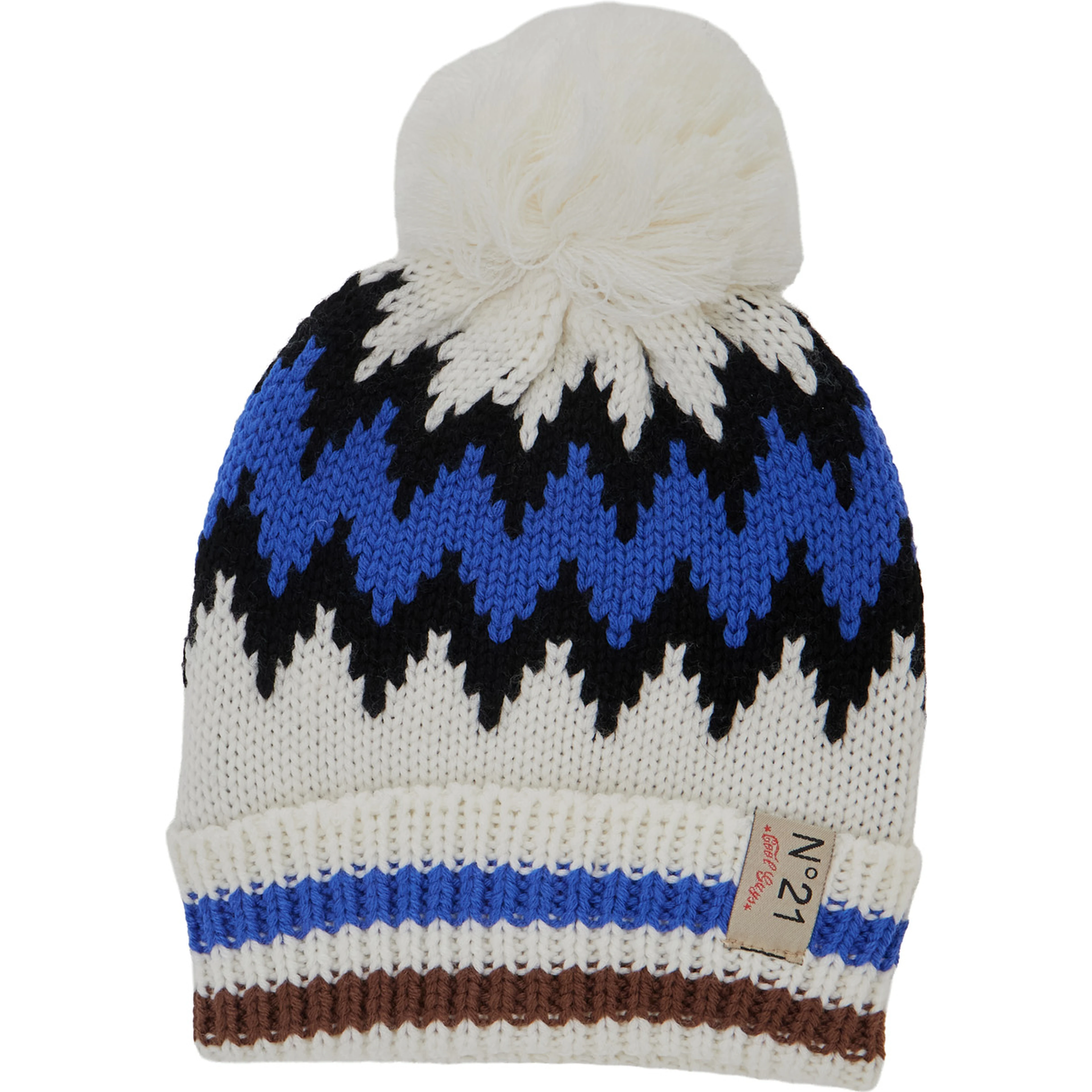 Multicolored Hat with Patch and Wool and Acrylic for Boy