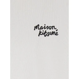 White Oversized T-Shirt with Logo Lettering on Front and Back in Cotton for Men