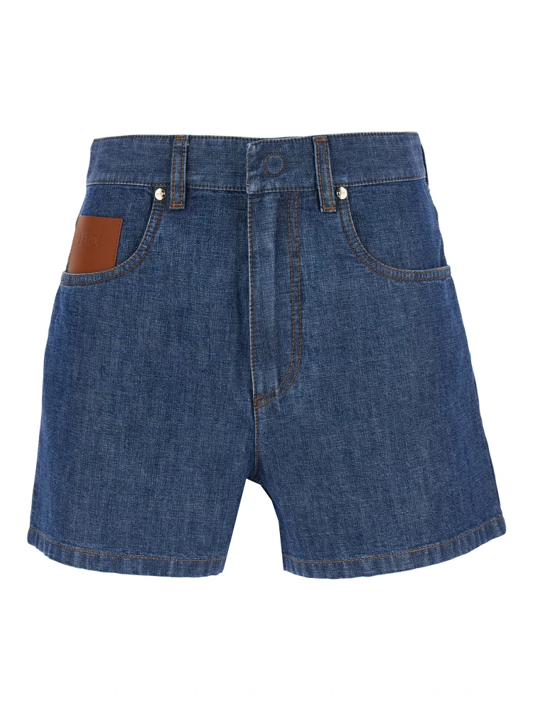 CHAMBRAY DENIM SHORTS